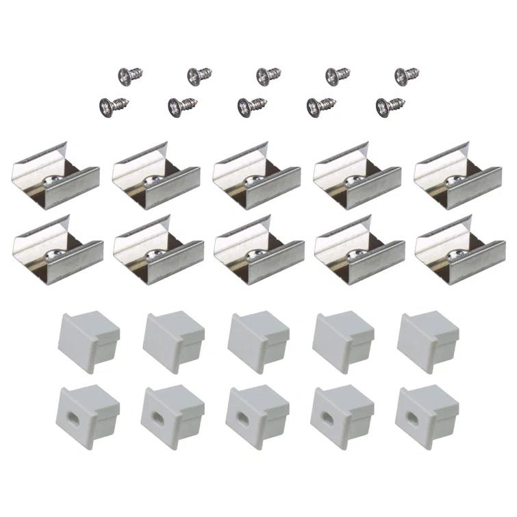 Armacost Lighting Accessory Packs for LED Tape Light Mounting Channels, Deep Surface, Grey 960004