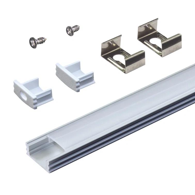 LED Tape Light Mounting Channel, Surface Mount, Silver