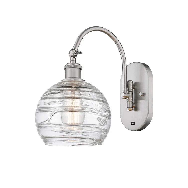 Innovations Lighting Athens Deco Swirl Steel Swing Arm Sconce