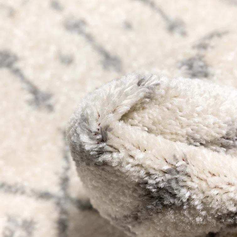 Mystic Colette Moroccan Trellis Ivory Grey Area Rug