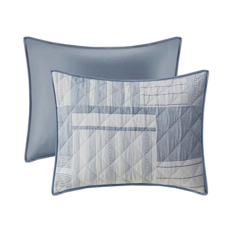 Madison Park Graham 3 Piece Quilted Patchwork Quilt Set