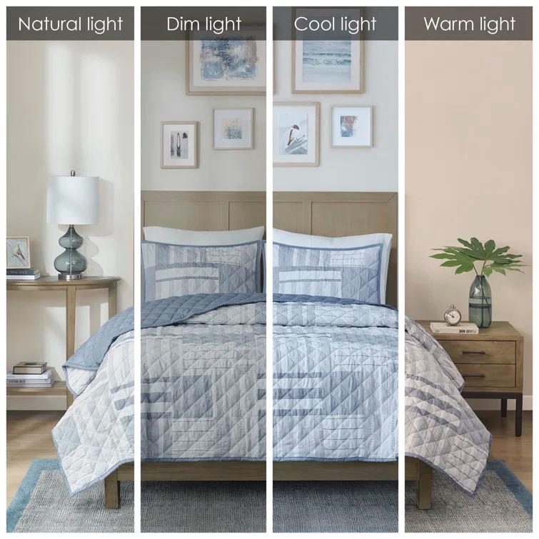Madison Park Graham 3 Piece Quilted Patchwork Quilt Set