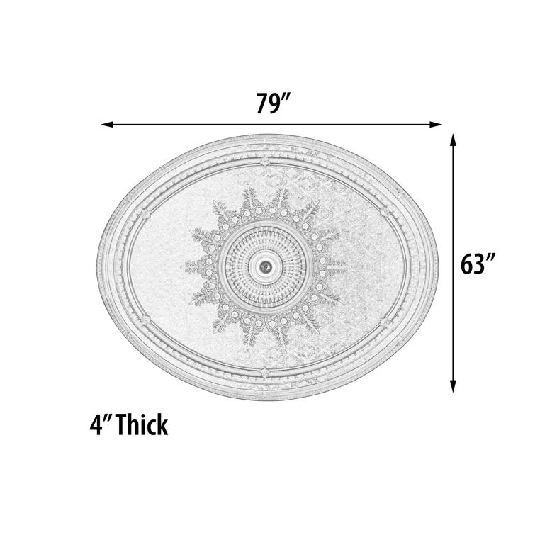 Blanco Oval Chandelier Ceiling Medallion