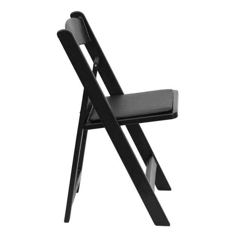 Inbox Zero Hercules Resin Folding Chair - 800LB Weight Capacity Event Chair (Set of 2)