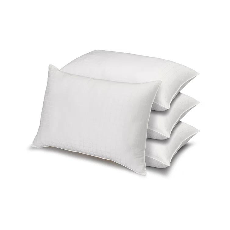 Ella Jayne Home Exquisite Hotel Cotton Windowpane Pillow, Firm Density (Set of 4)