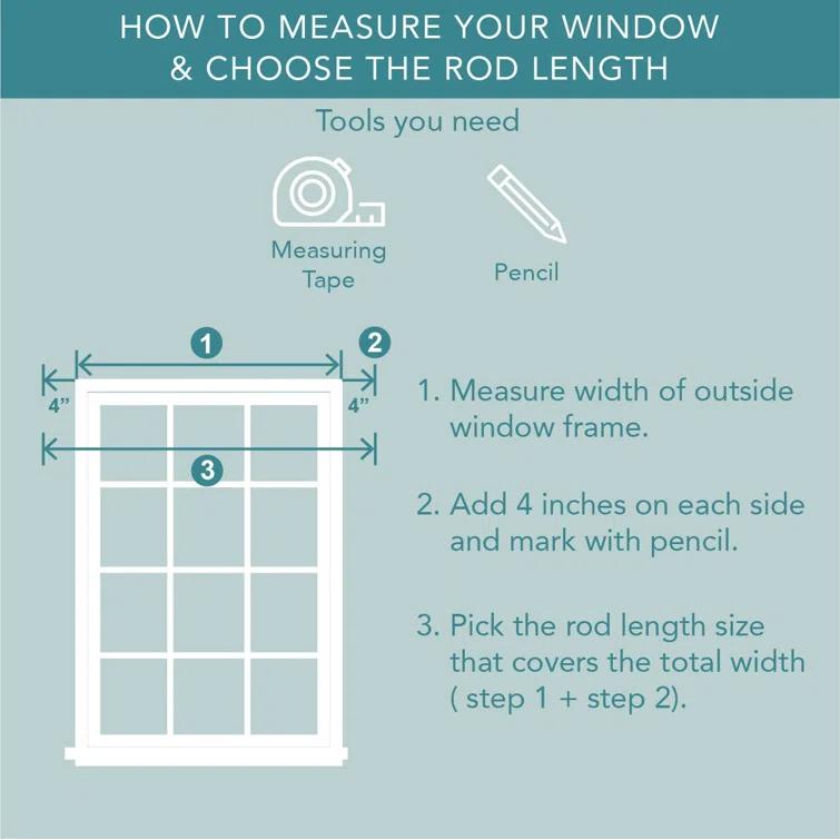 Adjustable 1" Single Curtain Rod