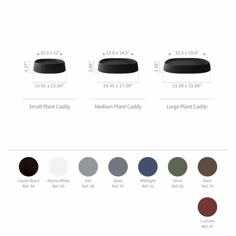 Pebble Modern Durable Plant Caddy