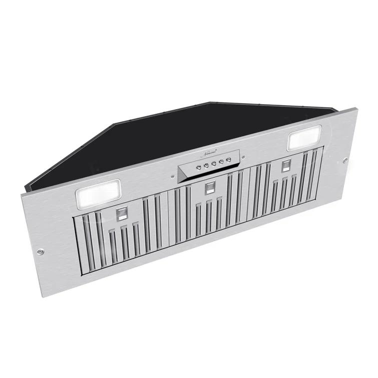 Range Hood Insert/Built-In 36 Inch, 6'''' Duct 3-Speeds 600 CFM Stainless Steel Vent Hood With LED Lights