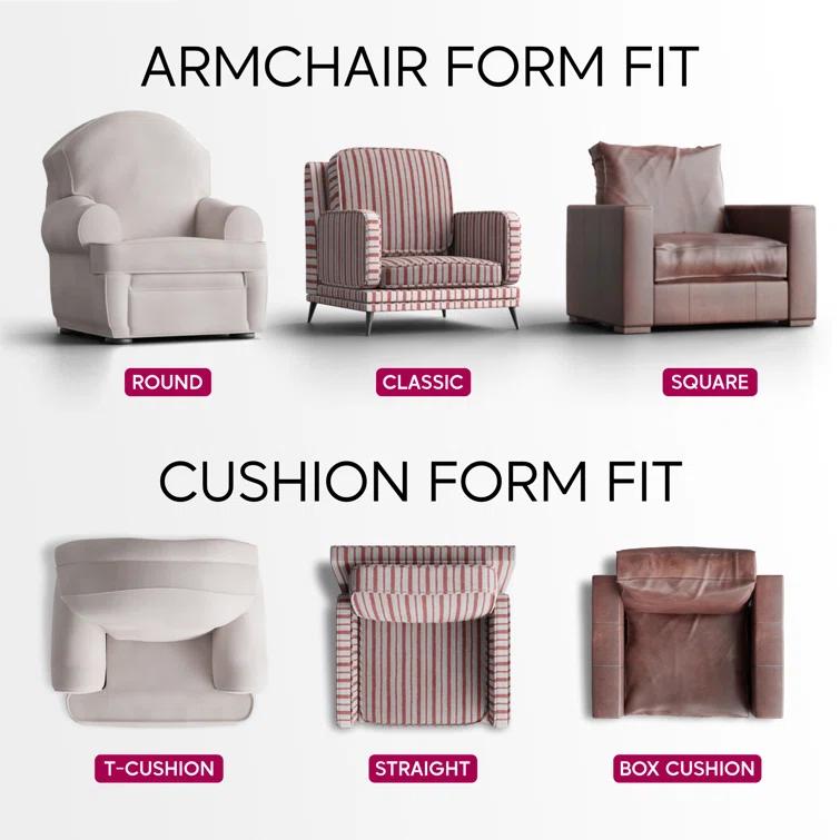 Stretchy Slipcover for Armchair- Premium Quality & Style - Jacquard Collection