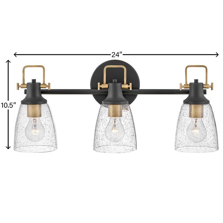 Easton 3-Light Dimmable Black Vanity light