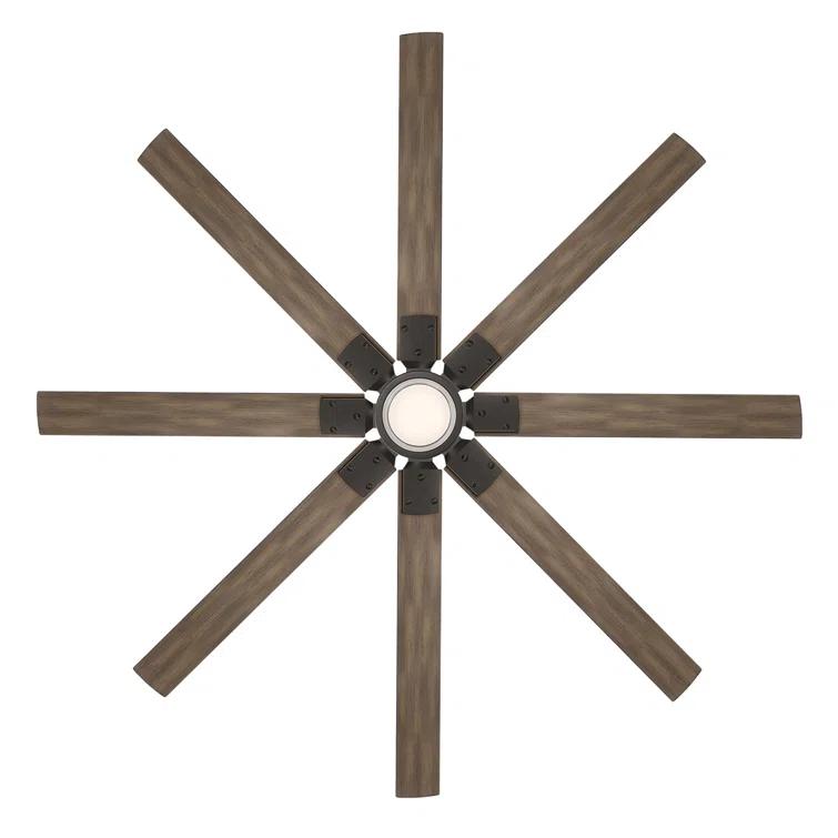 Modern Forms Renegade 8 - Blade Outdoor / Indoor Smart Ceiling Fan with Remote Control and LED Light Kit Included