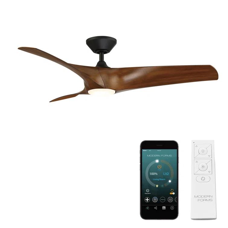Zephyr 3 - Blade Outdoor/Indoor Smart Ceiling Fan with 2700K-3000K-4000K-5000K Selectable LED Light Kit and Remote Control Included
