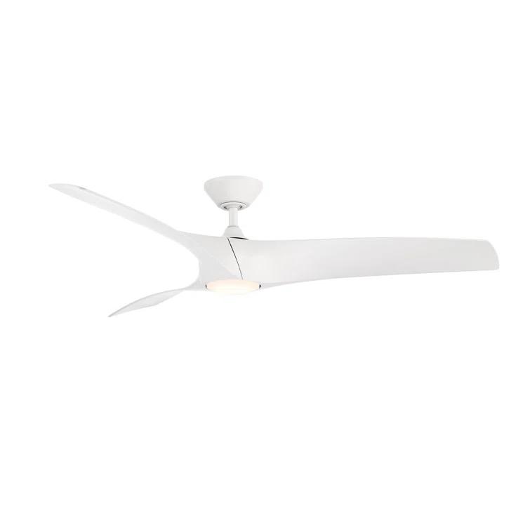 Zephyr 3 - Blade Outdoor/Indoor Smart Ceiling Fan with 2700K-3000K-4000K-5000K Selectable LED Light Kit and Remote Control Included
