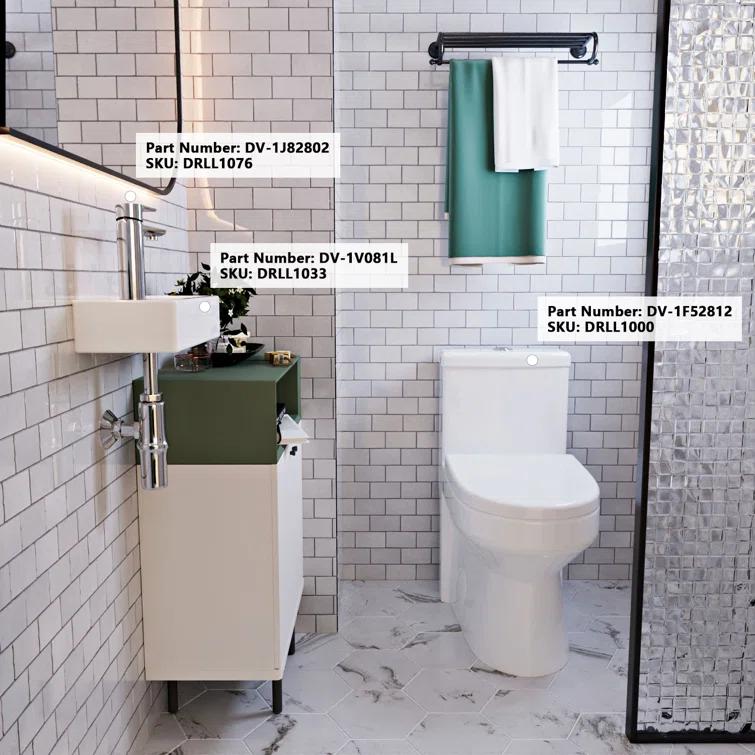 Liberty 14.57'' x 7'' Vitreous China Rectangular Wall Mount Bathroom Sink with Left Faucet Hole for Small Space
