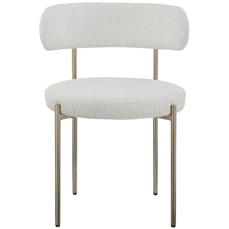 Sherwood Solid Back Boucle Side Chair
