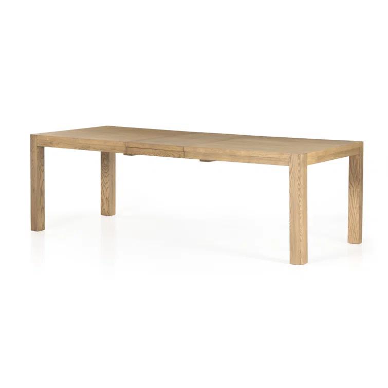Dune Ash Extendable Rectangular Dining Table with Solid Wood Legs