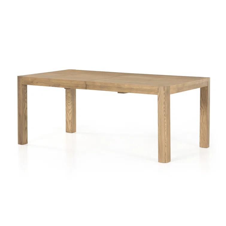 Dune Ash Extendable Rectangular Dining Table with Solid Wood Legs