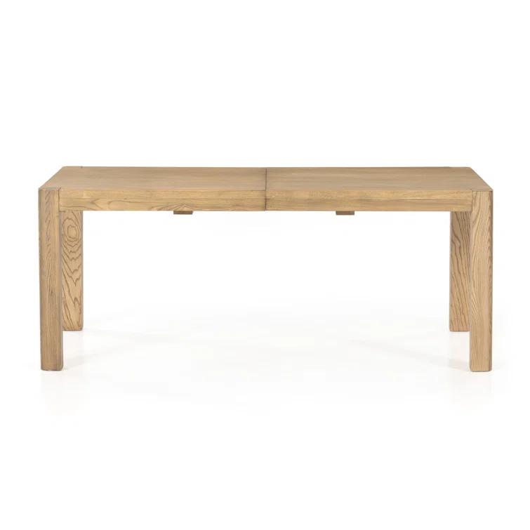 Dune Ash Extendable Rectangular Dining Table with Solid Wood Legs