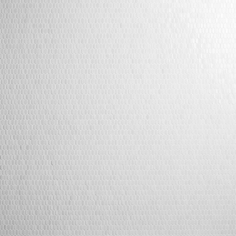Whisper 11.61" x 11.73" Polished Mini Picket Glass Mosaic Wall Tile (0.94 Sq. Ft. / each)