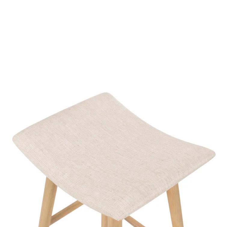 Oak Wood Saddle Bar & Counter Stools