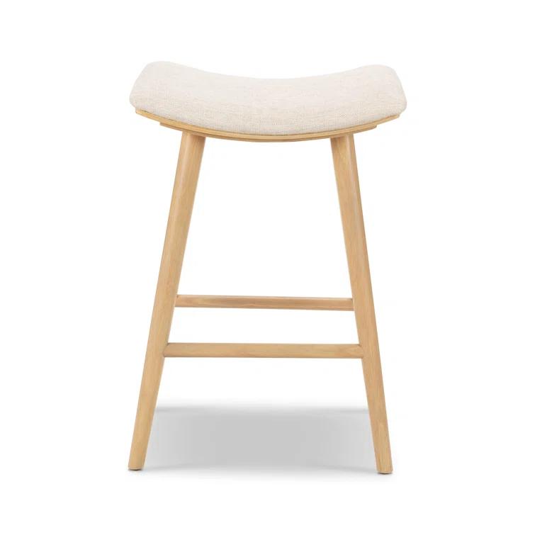 Oak Wood Saddle Bar & Counter Stools
