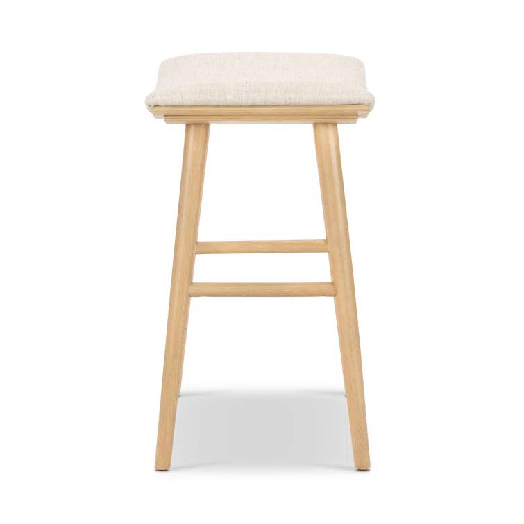 Oak Wood Saddle Bar & Counter Stools