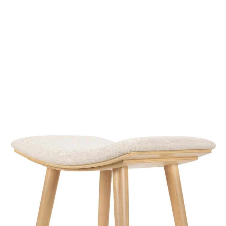 Oak Wood Saddle Bar & Counter Stools