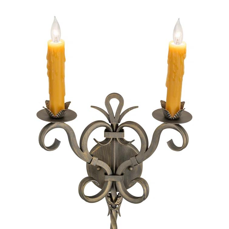 Meyda Lighting Palmira Steel Candle Wall Light