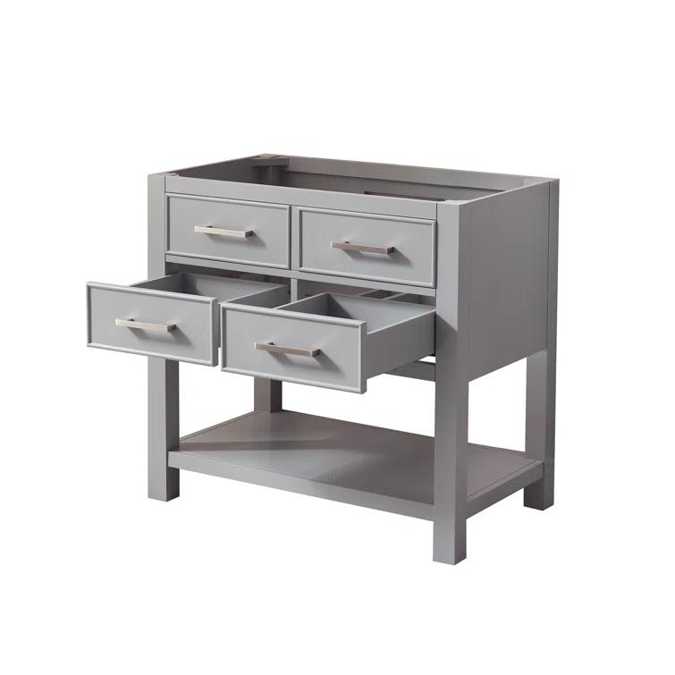 Chilled Gray 31" Stone Top Single Sink Vanity