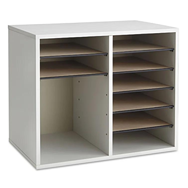 Wood Adjustable-Compartment Literature Organizer (Desktop)
