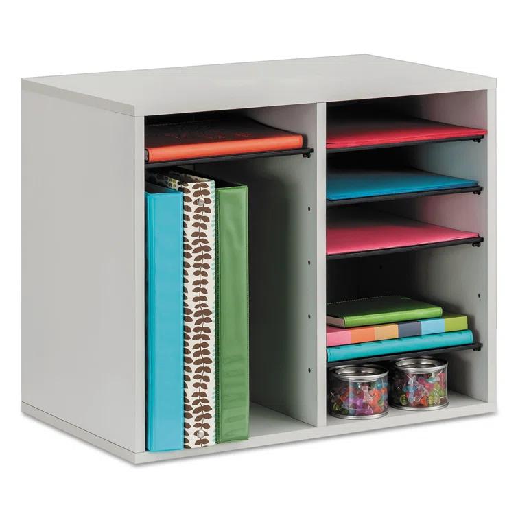 Wood Adjustable-Compartment Literature Organizer (Desktop)
