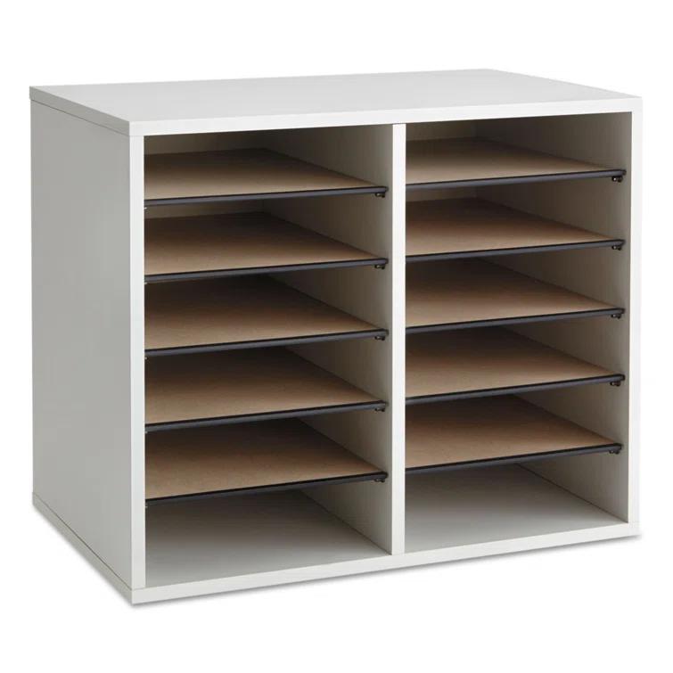 Wood Adjustable-Compartment Literature Organizer (Desktop)