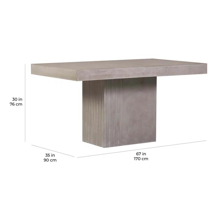 Seasonal Living Perpetual Square Concrete Outdoor Dining Table