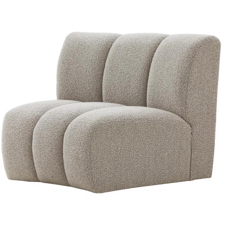 Everly Quinn Izen 43" W Boucle Fabric Modular Chair
