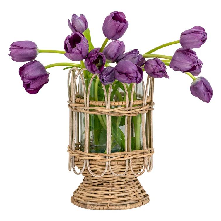 Juliska Provence Rattan Hurricane - Whitewash