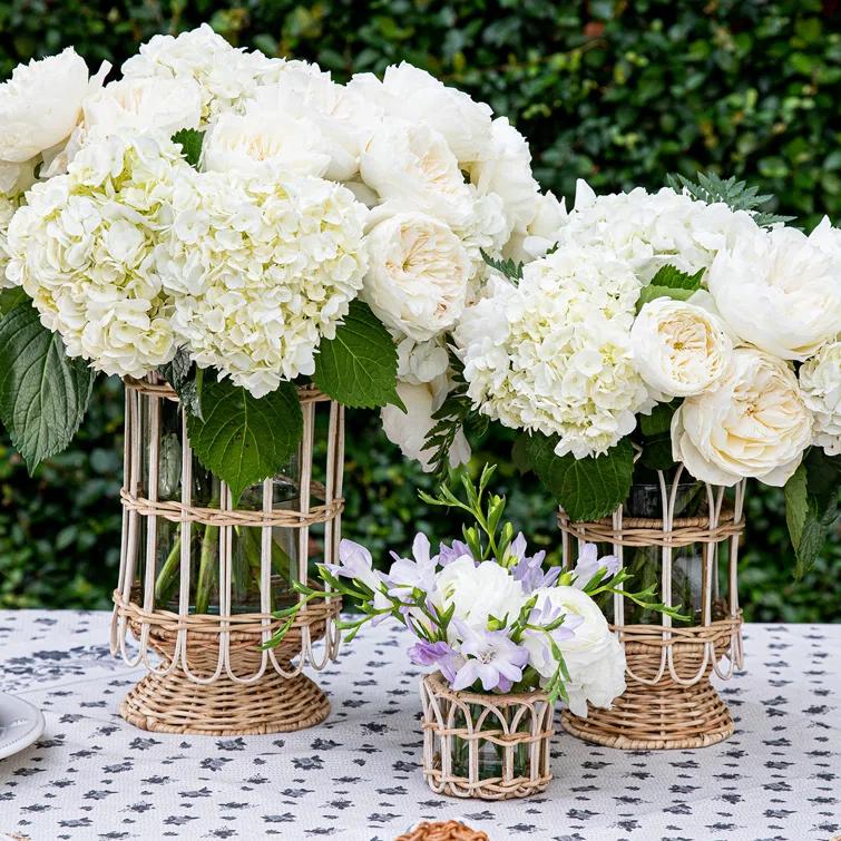 Juliska Provence Rattan Hurricane - Whitewash