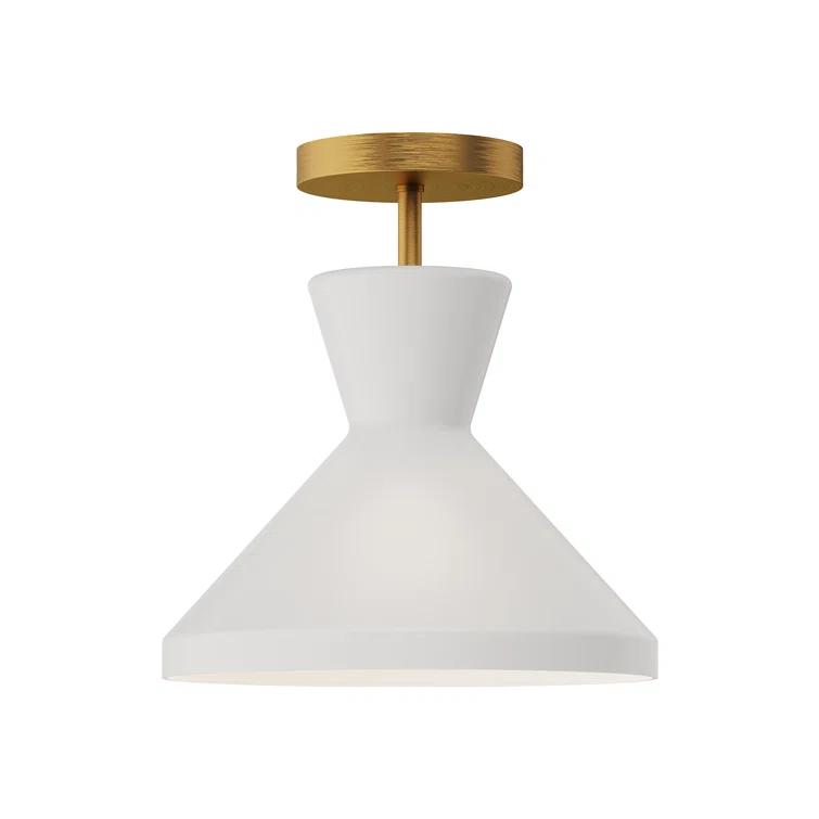Davana Single Light Glass Semi Flush Mount