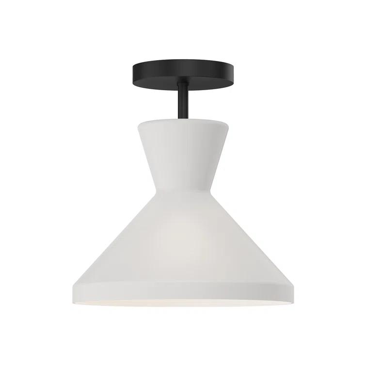 Davana Single Light Glass Semi Flush Mount