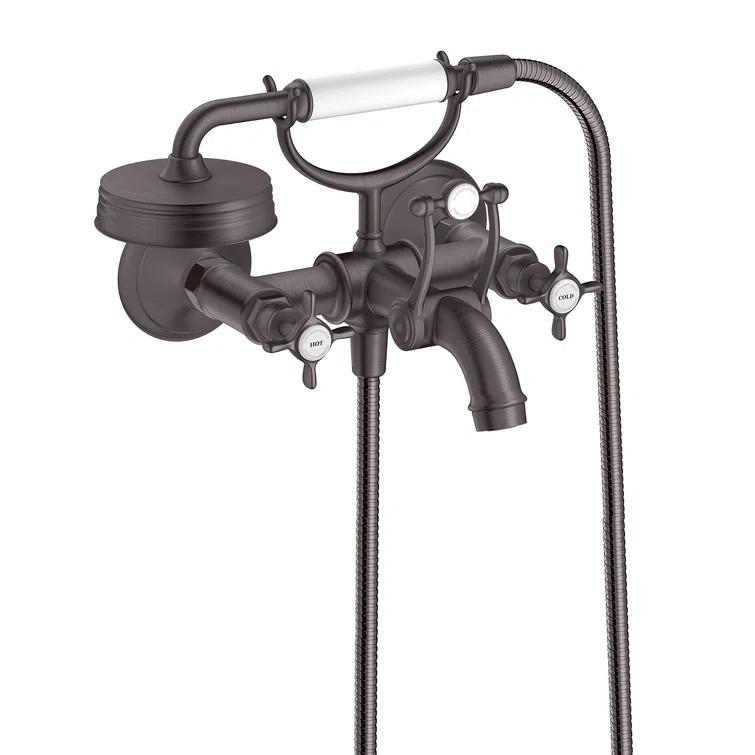 Montreux 2 Handle Bathroom Clawfoot Tub Faucet with Diverter