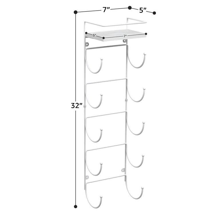 Sorbus 5-Tier Wall Mounted Metal Towel Rack with Shelf