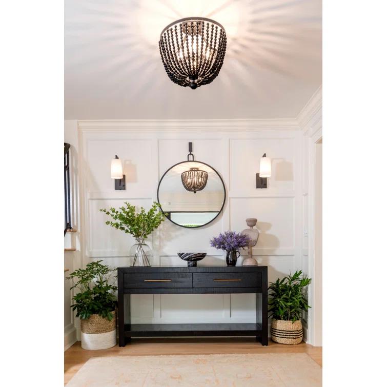 Conway 4 Light Wood Dimmable Empire Chandelier