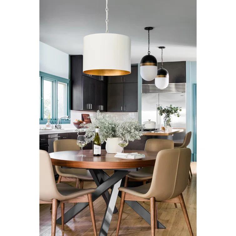 Crystorama Lighting Alston 6 - Light Chandelier in  Matte White/Antique Gold