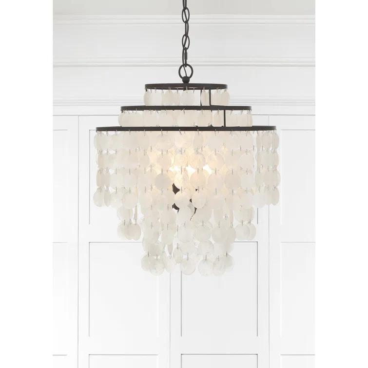 Mini Brielle Dark Bronze 4-Light Crystal Candle Chandelier
