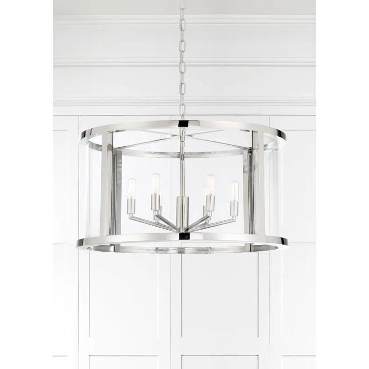 Crystorama Lighting Devon 6 - Light Chandelier in  Polished Nickel