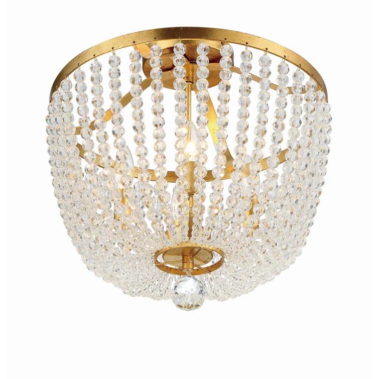 Conway 4 Light Wood Dimmable Empire Chandelier