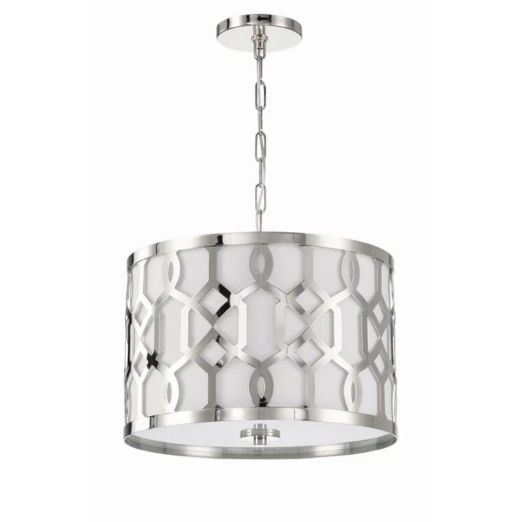 Crystorama Libby Langdon for  Jennings 5 Light Polished Nickel Chandelier - 24.25'' W x 14.75'' H