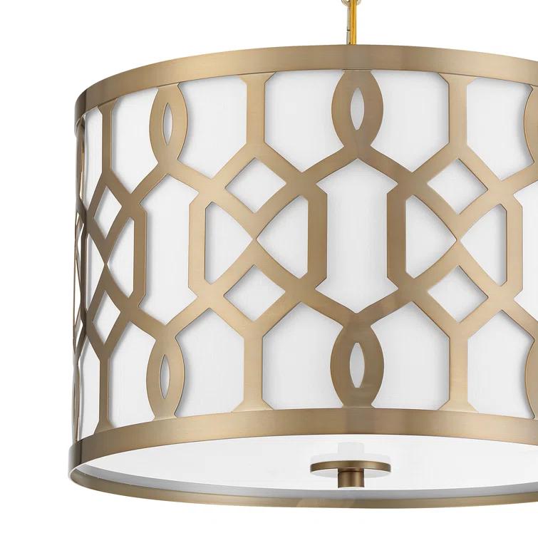 Crystorama Lighting Jennings 5 - Light Pendant in  Aged Brass