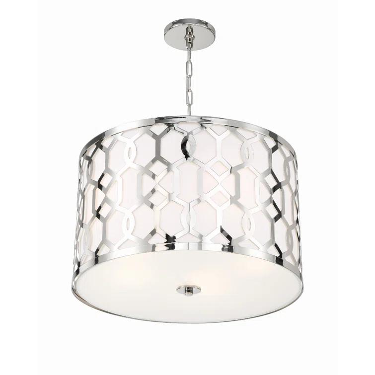 Crystorama Libby Langdon for  Jennings 5 Light Polished Nickel Chandelier - 24.25'' W x 14.75'' H