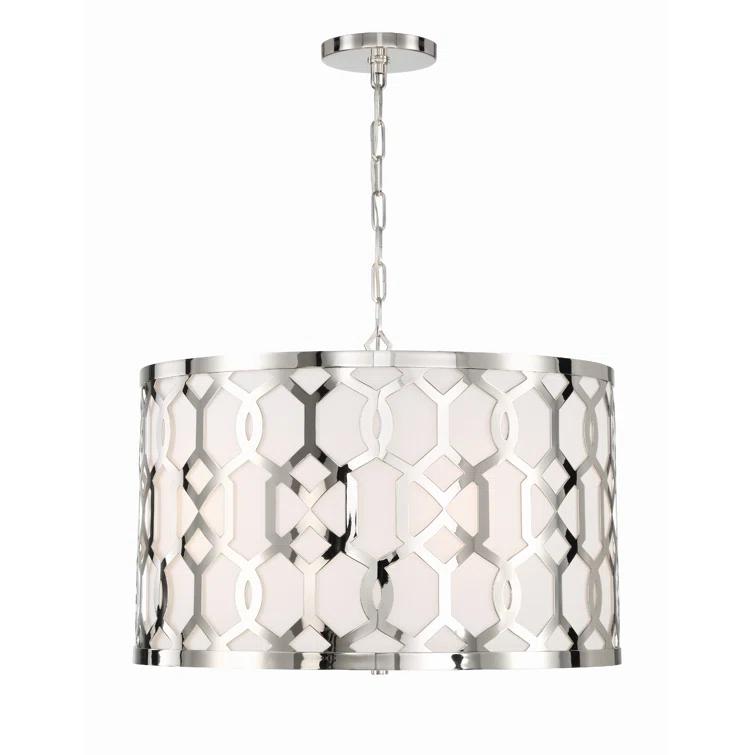Crystorama Libby Langdon for  Jennings 5 Light Polished Nickel Chandelier - 24.25'' W x 14.75'' H