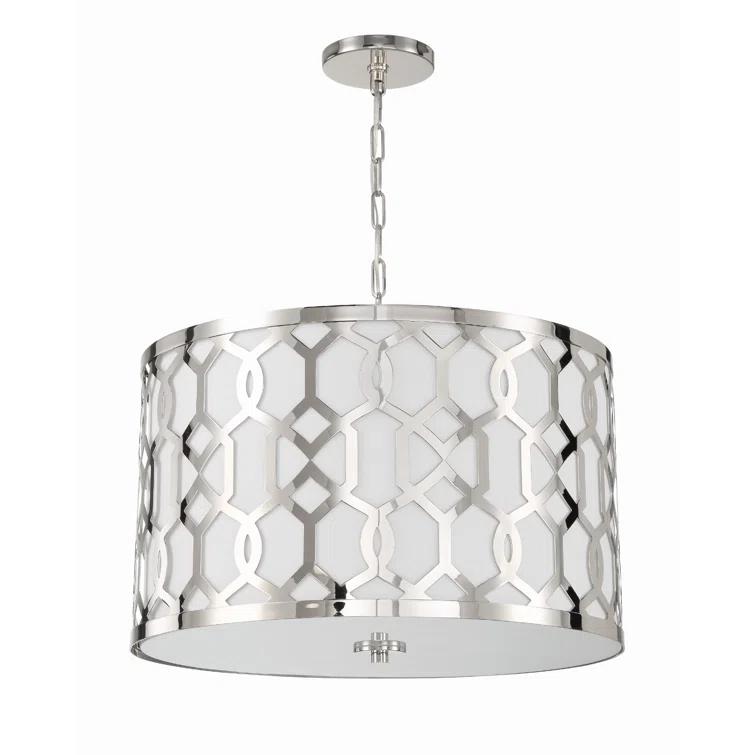 Crystorama Libby Langdon for  Jennings 5 Light Polished Nickel Chandelier - 24.25'' W x 14.75'' H